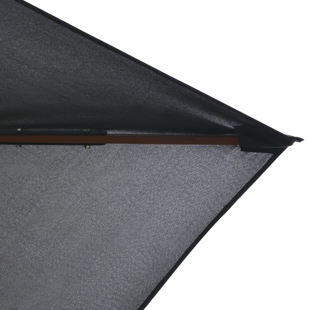VidaXL Parasol met houten paal 200x300 cm antraciet