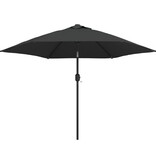 VidaXL Parasol met LED-verlichting en stalen paal 300 cm antraciet