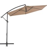 VidaXL Zweefparasol met aluminium paal 300 cm taupe
