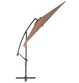VidaXL Zweefparasol met aluminium paal 300 cm taupe