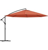 VidaXL Zweefparasol met aluminium paal 350 cm terracottakleurig