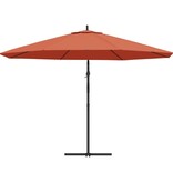 VidaXL Zweefparasol met aluminium paal 350 cm terracottakleurig
