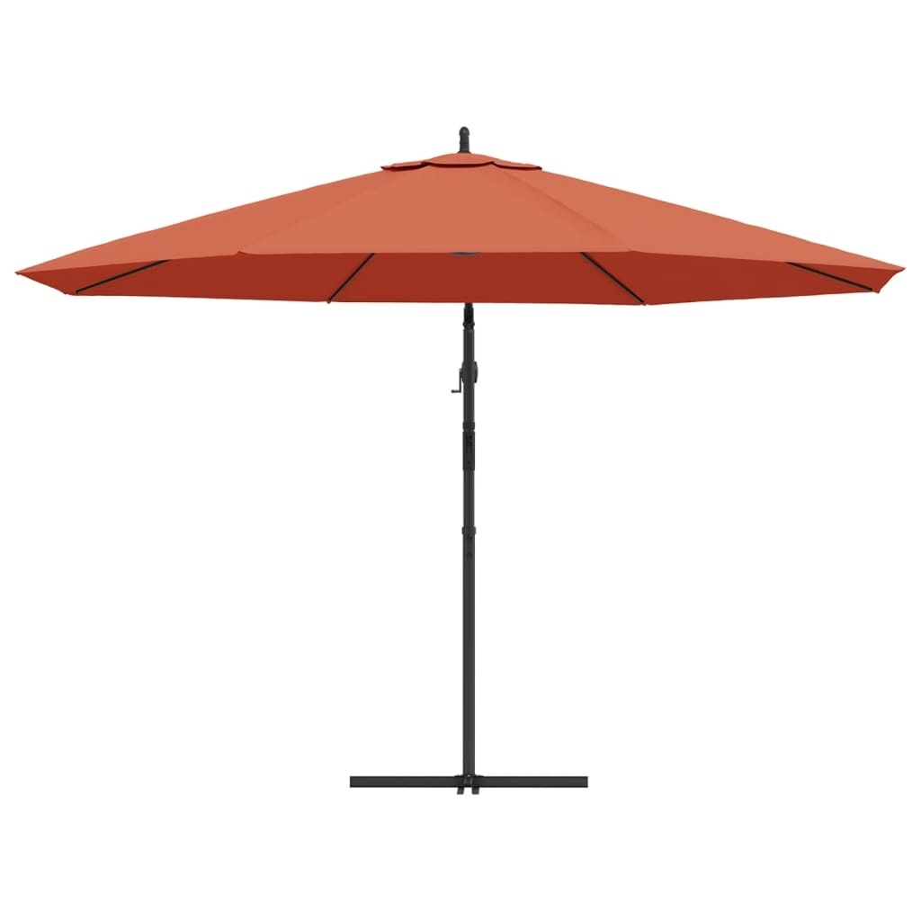 VidaXL Zweefparasol met aluminium paal 350 cm terracottakleurig