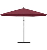 VidaXL Zweefparasol met aluminium paal 350 cm bordeauxrood