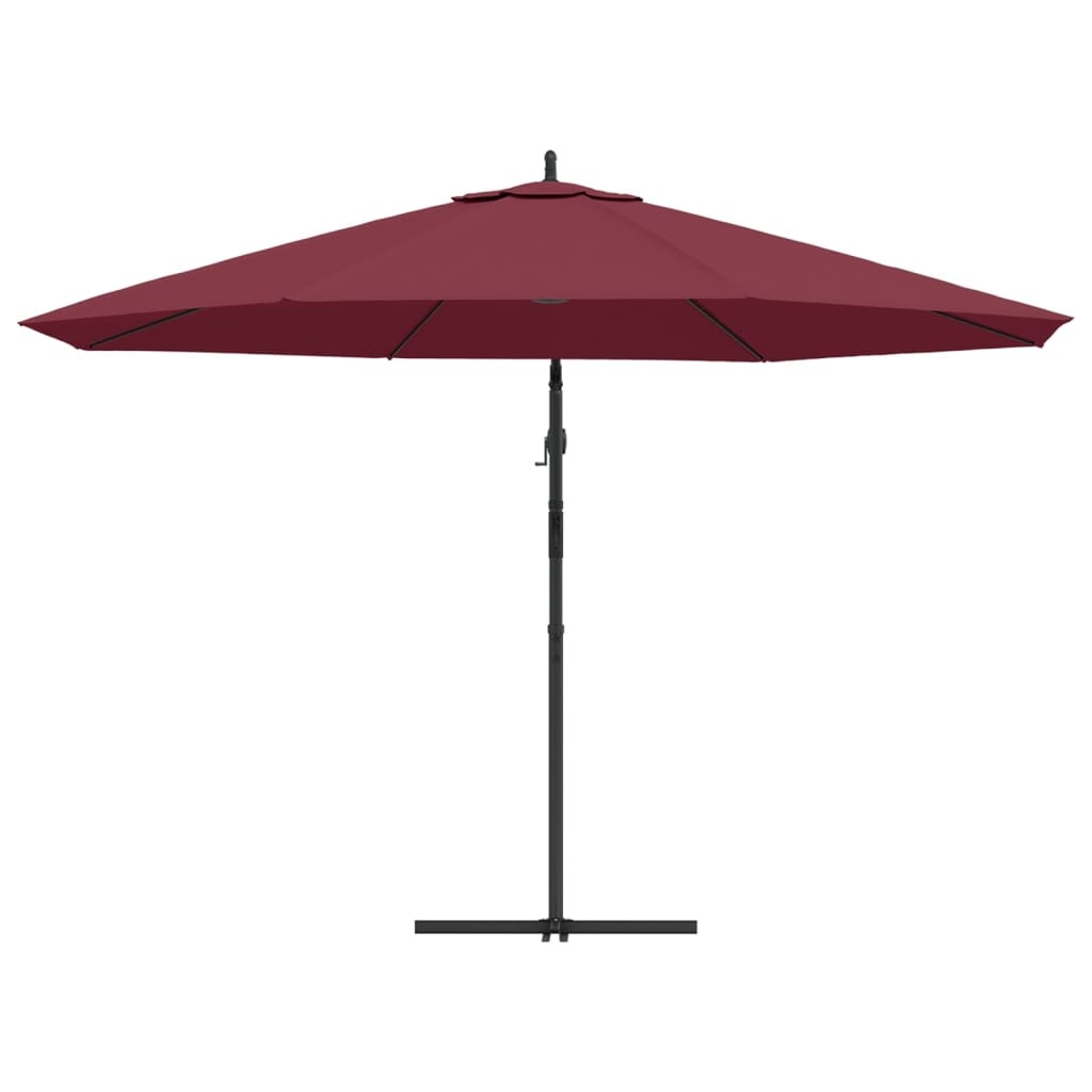 VidaXL Zweefparasol met aluminium paal 350 cm bordeauxrood