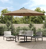 VidaXL Zweefparasol met aluminium paal 350 cm taupe