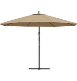 VidaXL Zweefparasol met aluminium paal 350 cm taupe