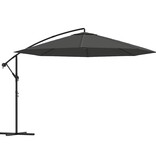 VidaXL Zweefparasol met aluminium paal 350 cm antracietkleurig