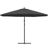 VidaXL Zweefparasol met aluminium paal 350 cm antracietkleurig