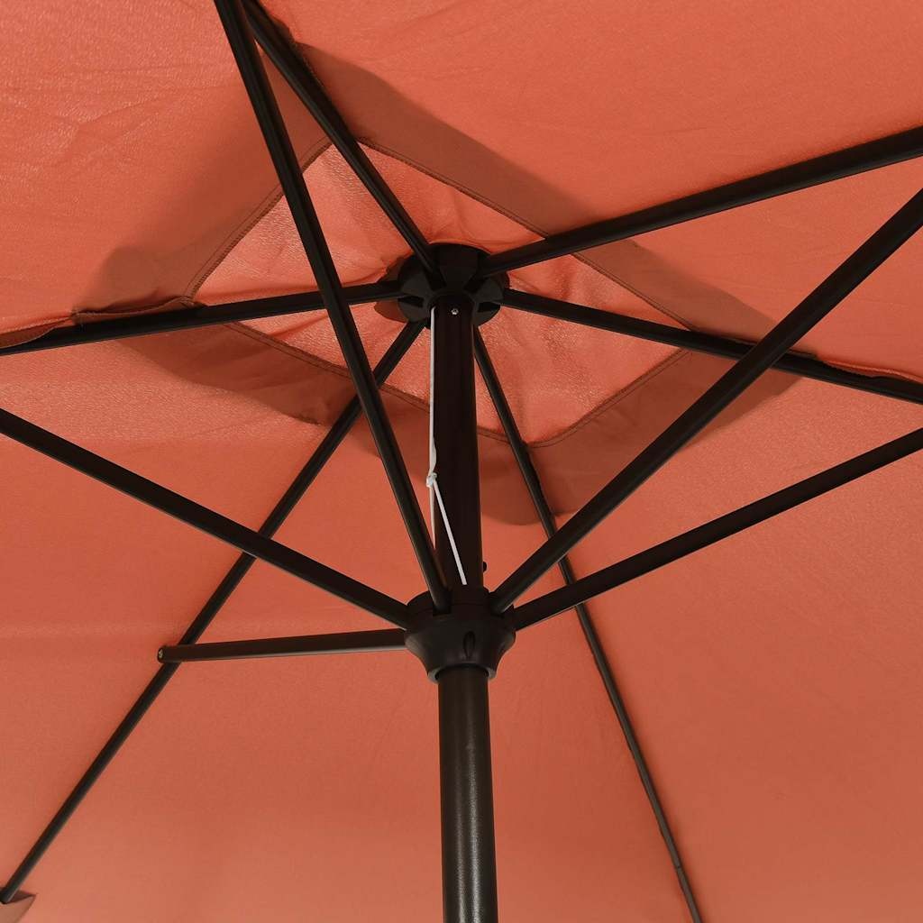 VidaXL Parasol met metalen paal 300x200 cm terracotta