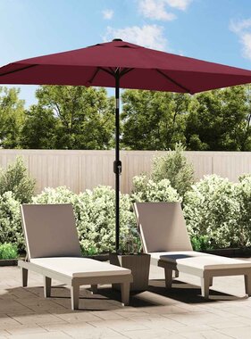 VidaXL Parasol met metalen paal 300x200 cm bordeauxrood