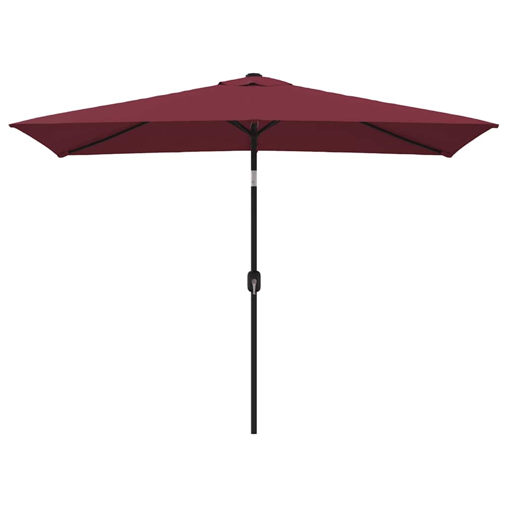 VidaXL Parasol met metalen paal 300x200 cm bordeauxrood