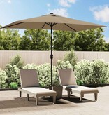 VidaXL Parasol met metalen paal 300x200 cm taupe