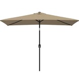 VidaXL Parasol met metalen paal 300x200 cm taupe