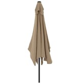 VidaXL Parasol met metalen paal 300x200 cm taupe
