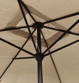 VidaXL Parasol met metalen paal 300x200 cm taupe
