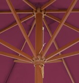 VidaXL Parasol met houten paal 300 cm bordeauxrood