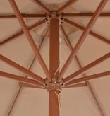 VidaXL Parasol met houten paal 300 cm taupe