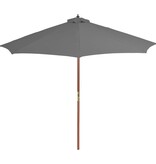 VidaXL Parasol met houten paal 300 cm antraciet