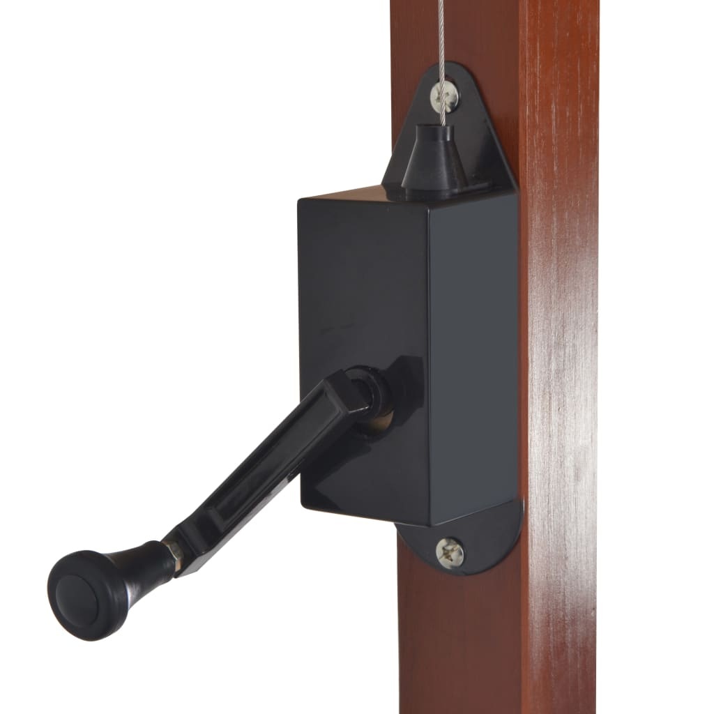 VidaXL Zweefparasol met houten paal 400x300 cm taupe