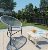 VidaXL Tuinmaanstoel poly rattan grijs