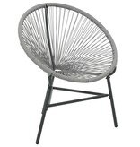 VidaXL Tuinmaanstoel poly rattan grijs