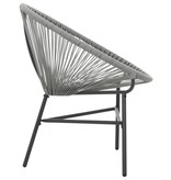 VidaXL Tuinmaanstoel poly rattan grijs