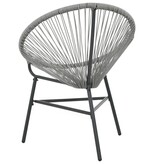 VidaXL Tuinmaanstoel poly rattan grijs