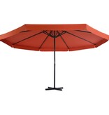 VidaXL Parasol met aluminium paal 500 cm terracottakleurig