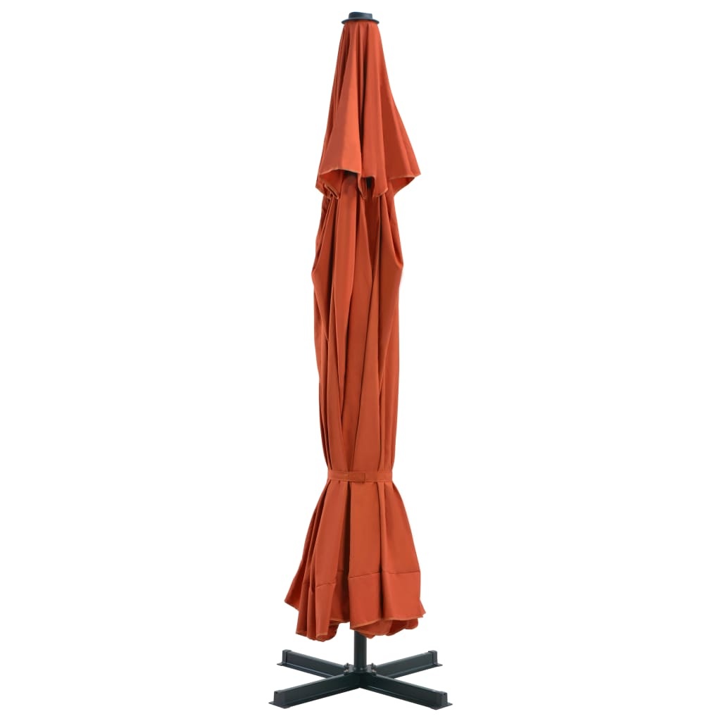 VidaXL Parasol met aluminium paal 500 cm terracottakleurig