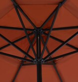 VidaXL Parasol met aluminium paal 500 cm terracottakleurig