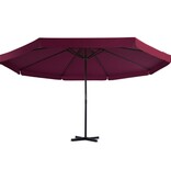 VidaXL Parasol met aluminium paal 500 cm bordeauxrood