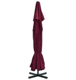 VidaXL Parasol met aluminium paal 500 cm bordeauxrood