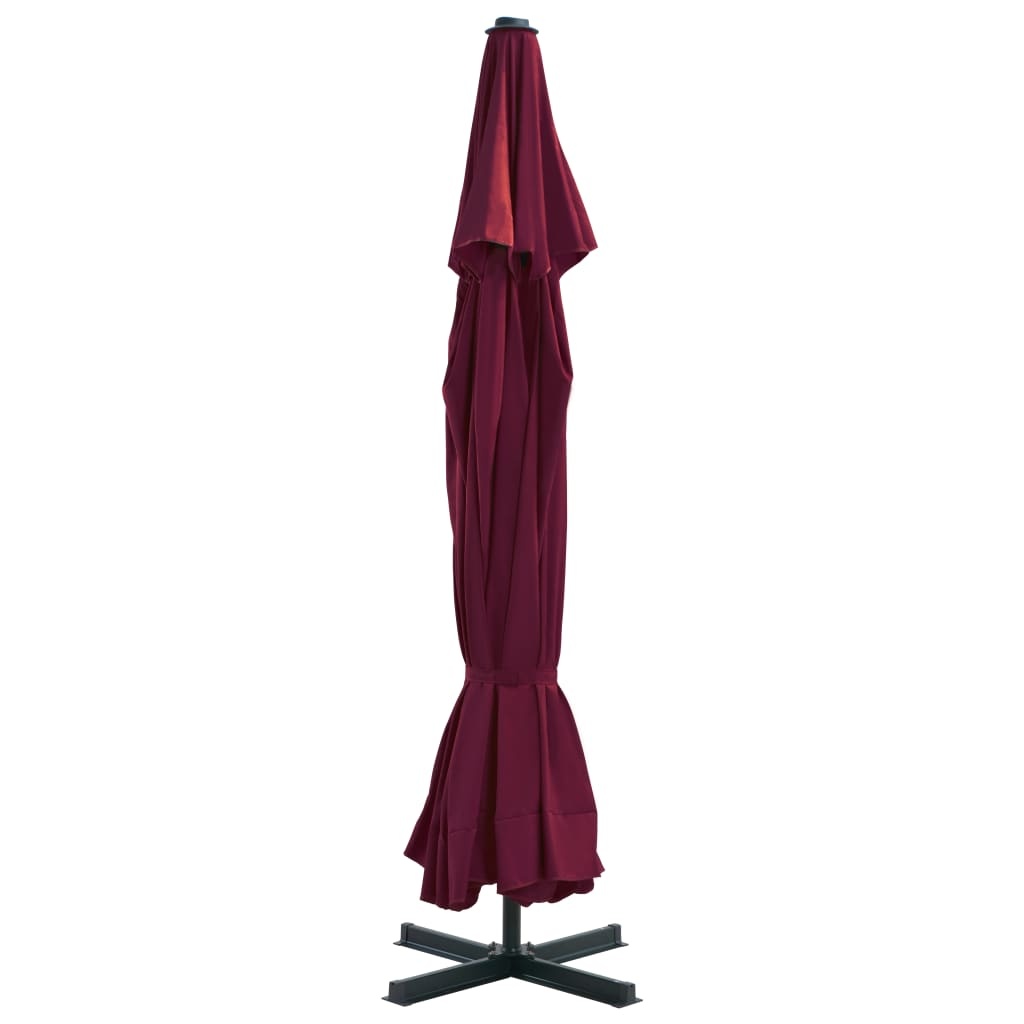 VidaXL Parasol met aluminium paal 500 cm bordeauxrood