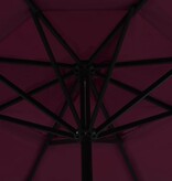 VidaXL Parasol met aluminium paal 500 cm bordeauxrood