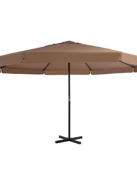VidaXL Parasol met aluminium paal 500 cm taupe