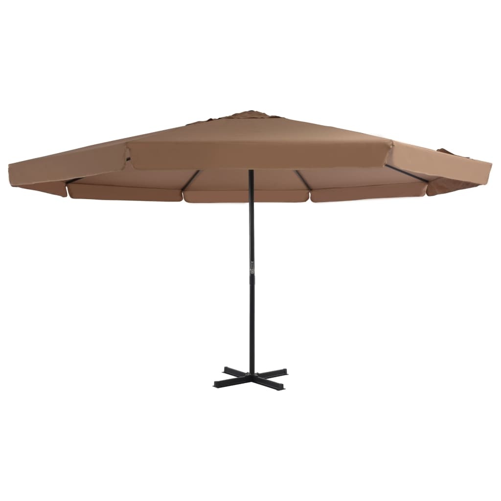 VidaXL Parasol met aluminium paal 500 cm taupe