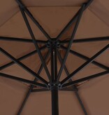 VidaXL Parasol met aluminium paal 500 cm taupe