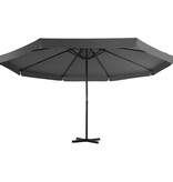 VidaXL Parasol met aluminium paal 500 cm antraciet