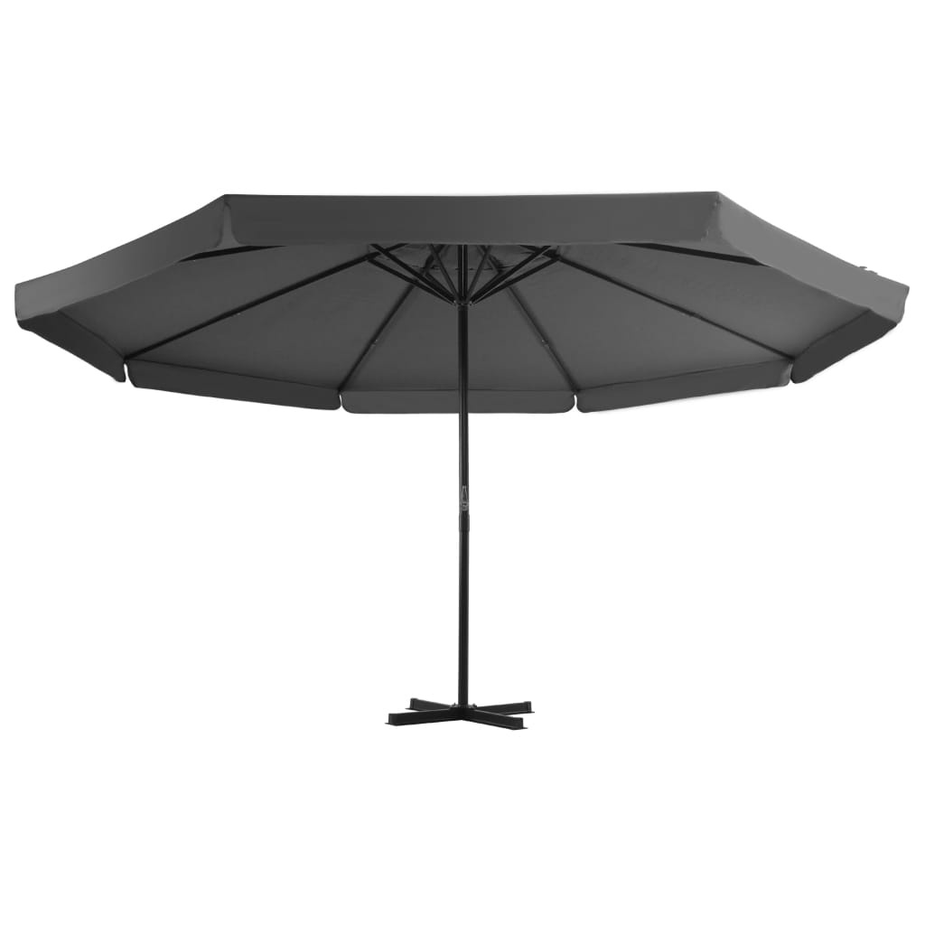 VidaXL Parasol met aluminium paal 500 cm antraciet