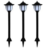 VidaXL LED-solarlampen zwart 3 st