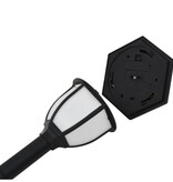 VidaXL LED-solarlampen zwart 3 st