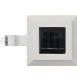 VidaXL LED-solarlampen vierkant 12 cm wit 6 st