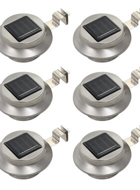 VidaXL LED-solarlampen rond 12 cm wit 6 st