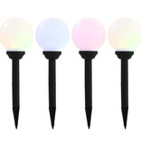VidaXL LED-solarlampen rond 15 cm RGB 4 st