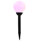 VidaXL LED-solarlampen rond 15 cm RGB 4 st