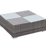 VidaXL 8-delige Loungeset met kussens poly rattan grijs