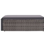VidaXL 2-delige Loungeset met kussens poly rattan grijs
