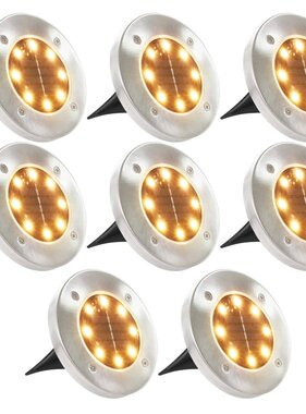 VidaXL Grondlampen 8 st solar LED warmwit