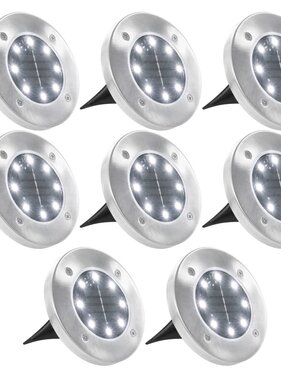 VidaXL Grondlampen 8 st solar LED wit